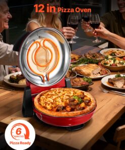 1200W Countertop Pizza Maker with 315 mm Cordierite Stone