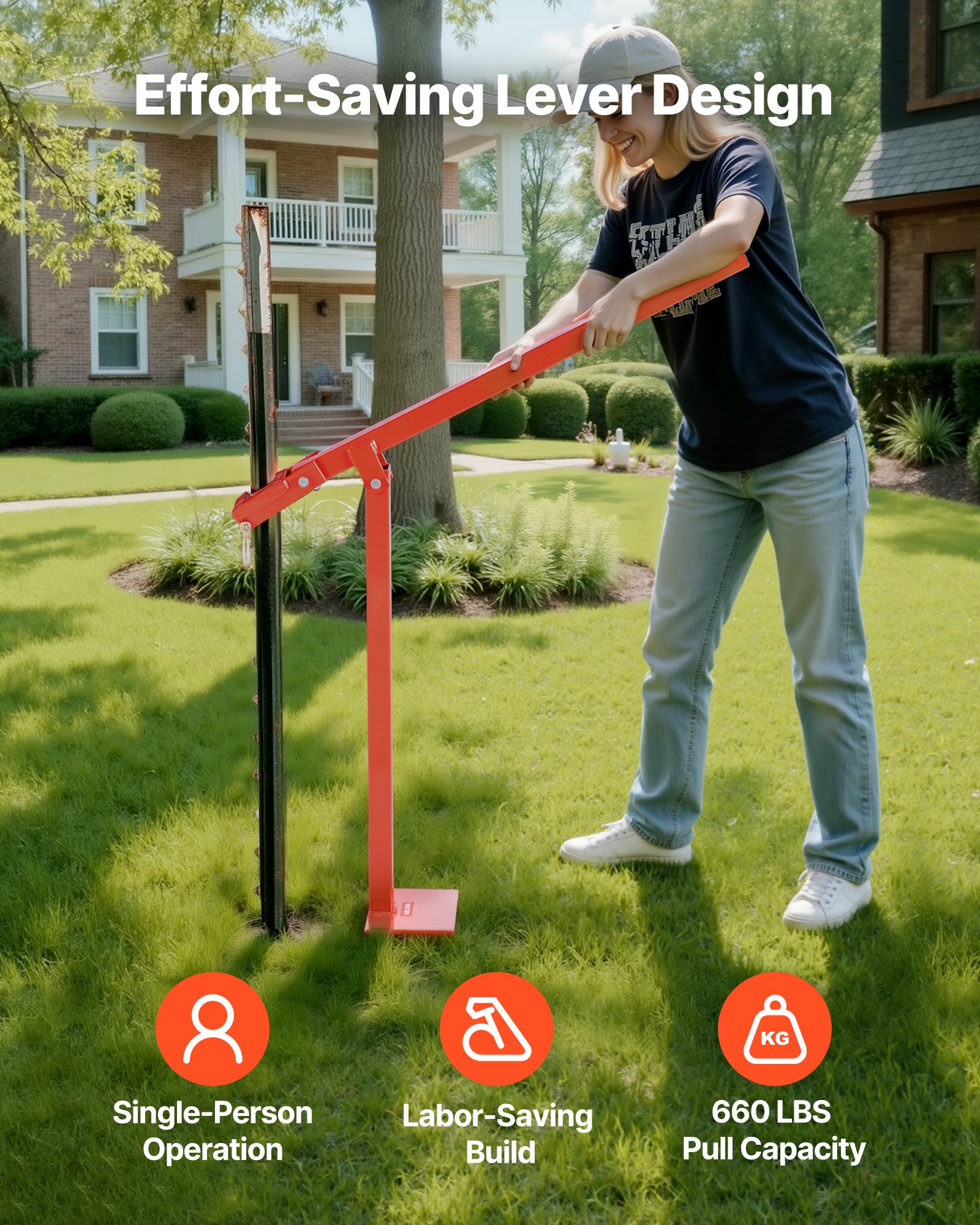 MIGZY3JKfencepostpullerf2 VEVORshoplv Sign Posts Stumps