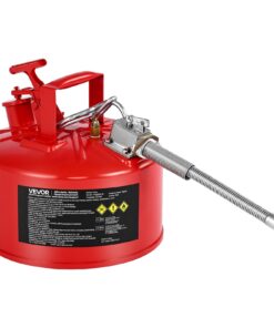 VEVOR 9.5L Type II Red Safety Gas Can – Carbon Steel