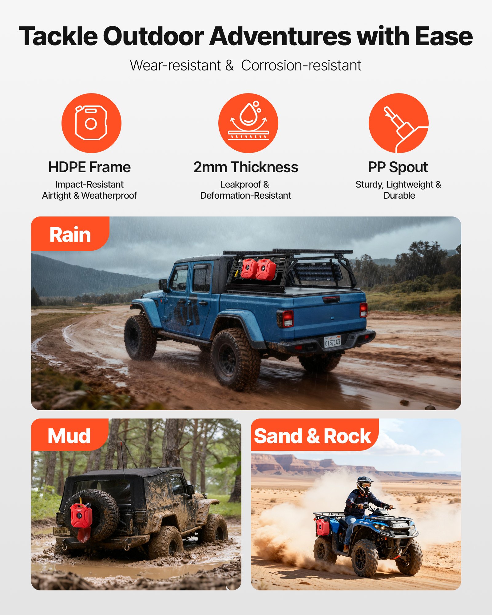 MIHPQVNCfuelcontainerf4 VEVORshoplv ATV Red