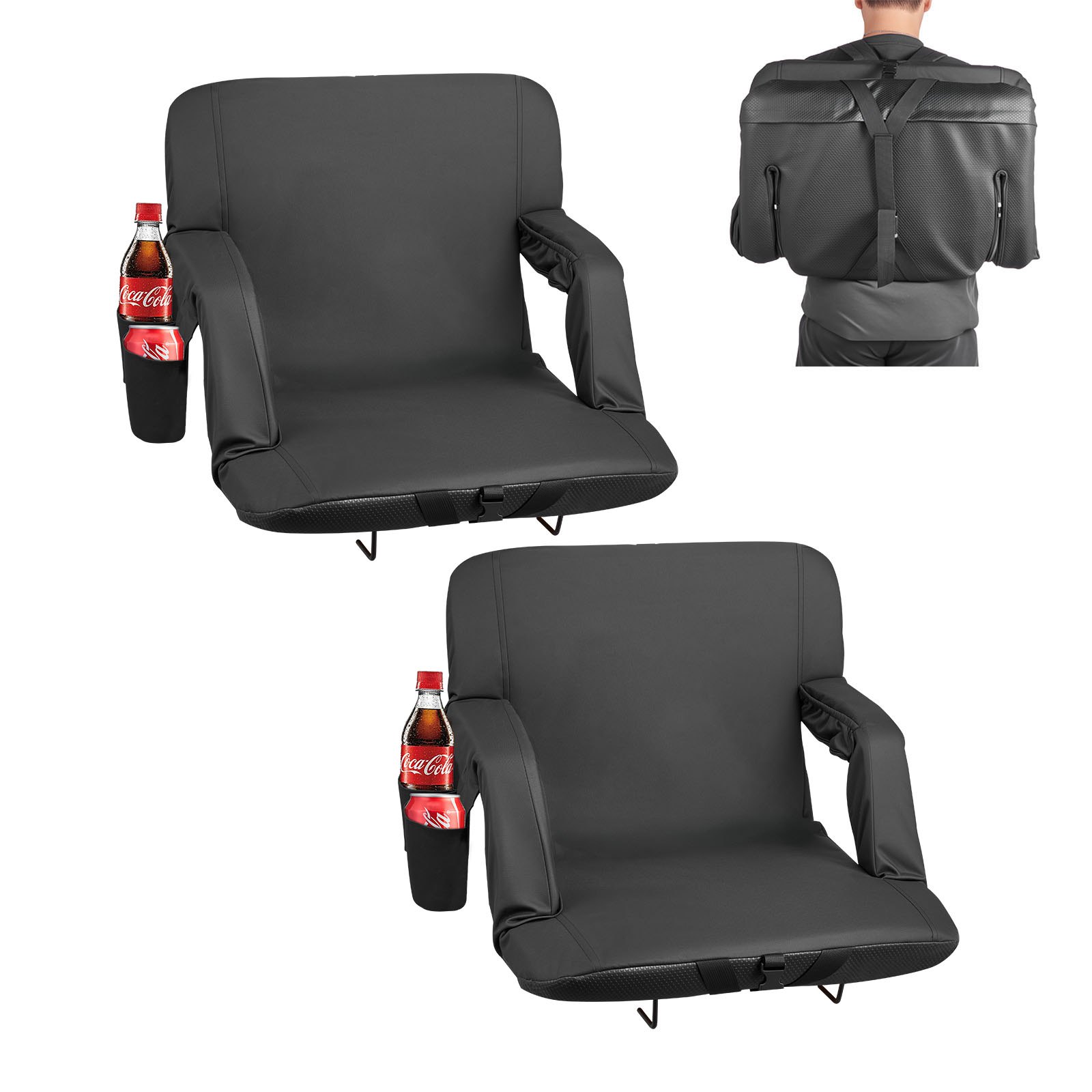 MIIFO4Q1stadiumseatm10012 VEVORshoplv VEVOR Wide Stadium Seat with 6 Recline Angles