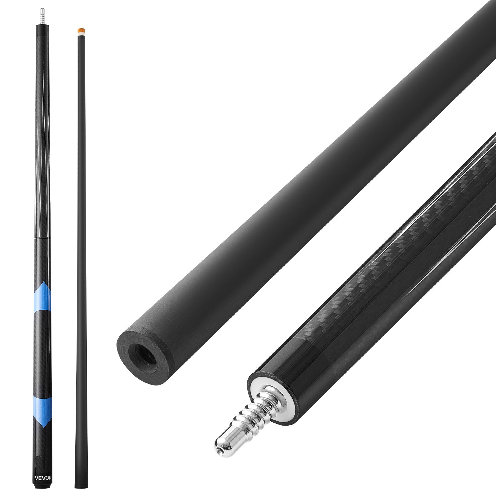 MIIVNNXKpoolcuem10012 VEVORshoplv VEVOR 1473mm Carbon Fiber Pool Cue Stick
