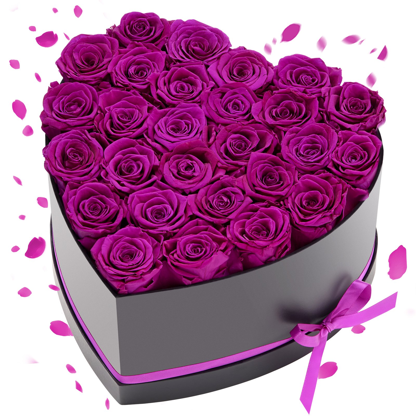 MIO55DPOpreservedflowersm10012 VEVORshoplv VEVOR Preserved Roses 27 Eternal Flowers in Heart Shaped Box