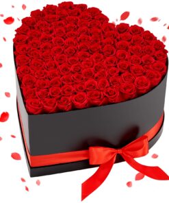 VEVOR Preserved Roses in Heart-Shaped Box