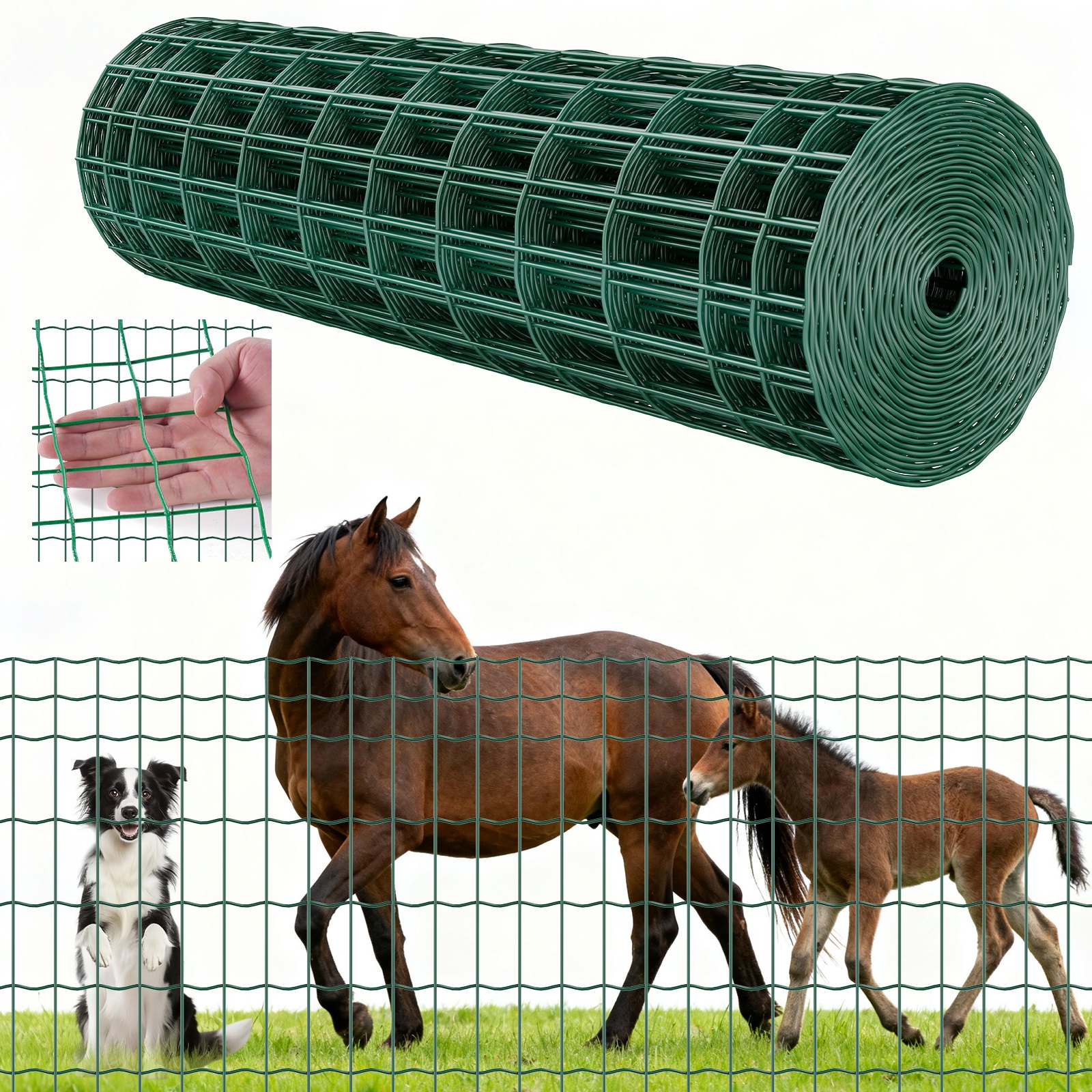 MIWPSRUAhardwareclothm10012 VEVORshoplv VEVOR 1x25 m Heavy Duty Galvanized Steel Livestock Fence