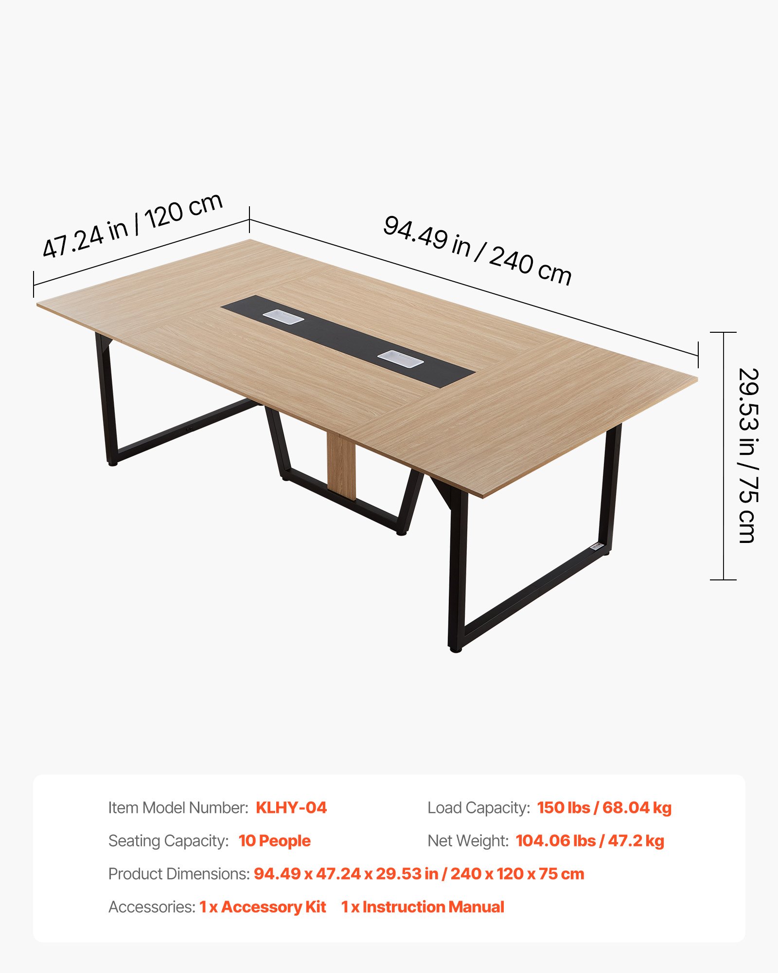 MJ0BM3I7conferencetablef6 VEVORshoplv