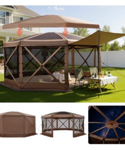 VEVOR 3.6x3.6 m 8-Sided Pop-Up Gazebo Tent for 12-15 People