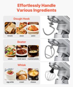 10-Speed Tilt-Head Food Mixer with Dough Hook