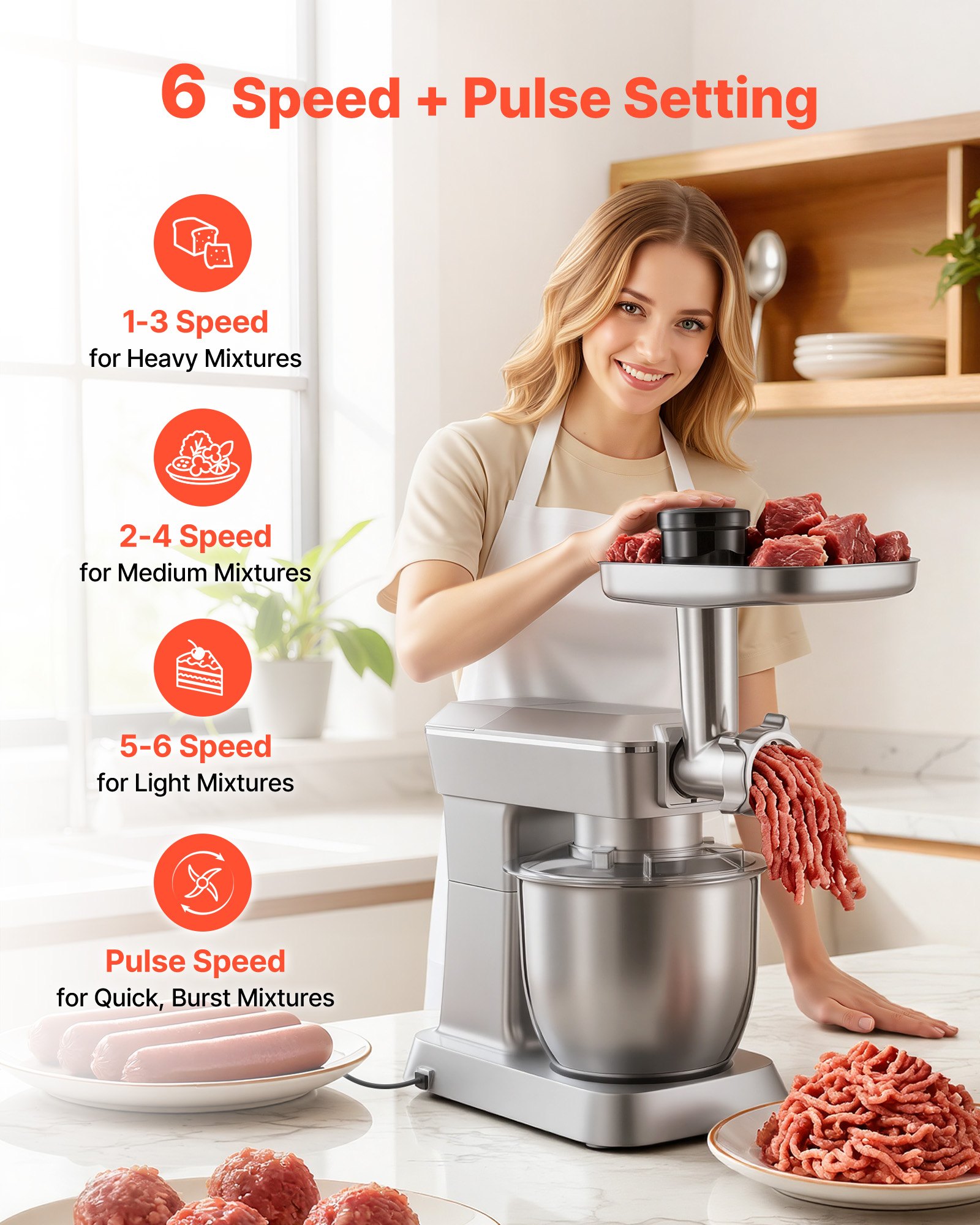 MJ1083E9standmixerf3 VEVORshoplv Срібло