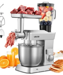 VEVOR 1300W 5-in-1 Stand Mixer with 4.3L Bowl & 1.5L Blender