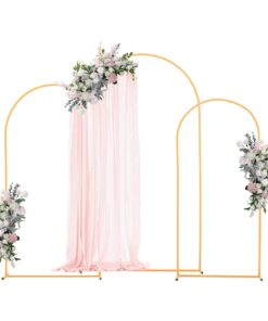 VEVOR Gold Metal Arch Backdrop Stand Set of 3 – 2.2/2/1.8 m