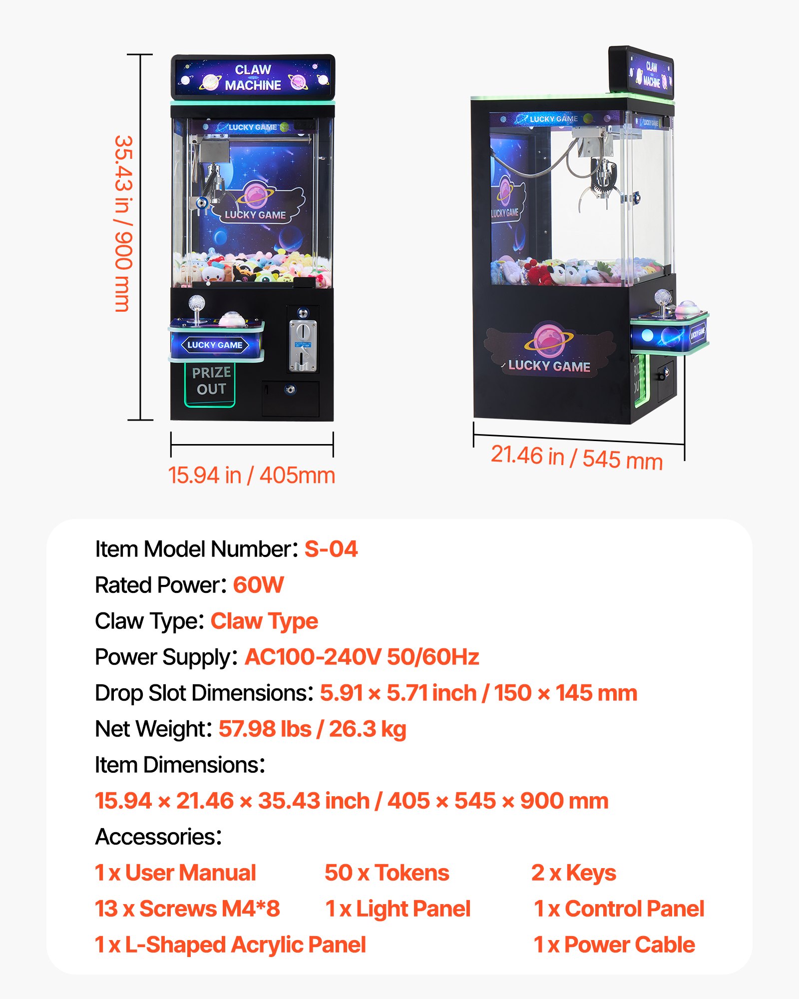 MJ109ECPclawcranemachineeuf6 VEVORshoplv