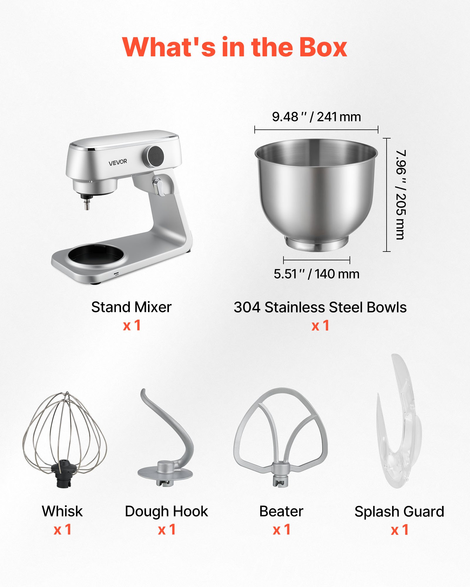 MJ109JDRstandmixerukf2 VEVORshoplv 10 Speed Tilt Head Food Mixer with Dough Hook