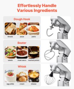 1500W Tilt-Head Kitchen Mixer with 10+Pulse Speeds