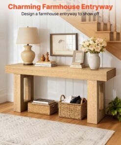 Narrow Wooden Sofa Table for Hallway
