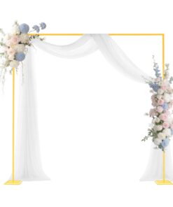 VEVOR 2.4x2.4m Gold Metal Square Arch Backdrop Stand