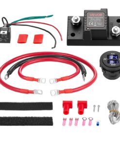 VEVOR 12V 80A Dual Battery Isolator Kit with LCD Voltmeter