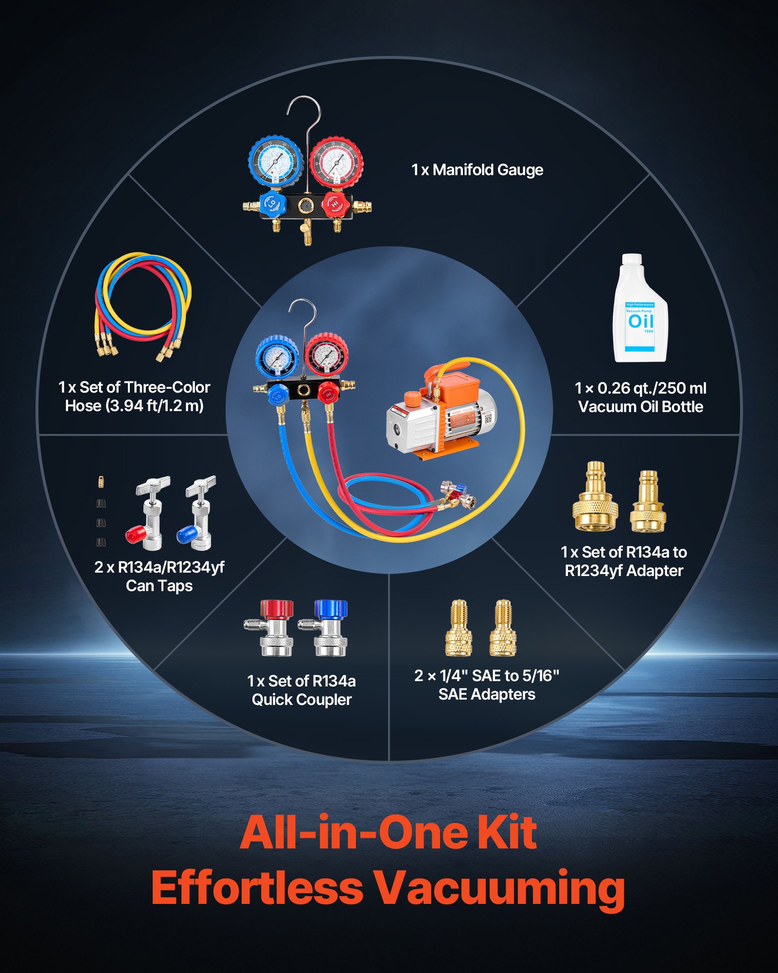 MJ8LR76Avacuumpumpdef3 VEVORshoplv с Сумкой для Переноски