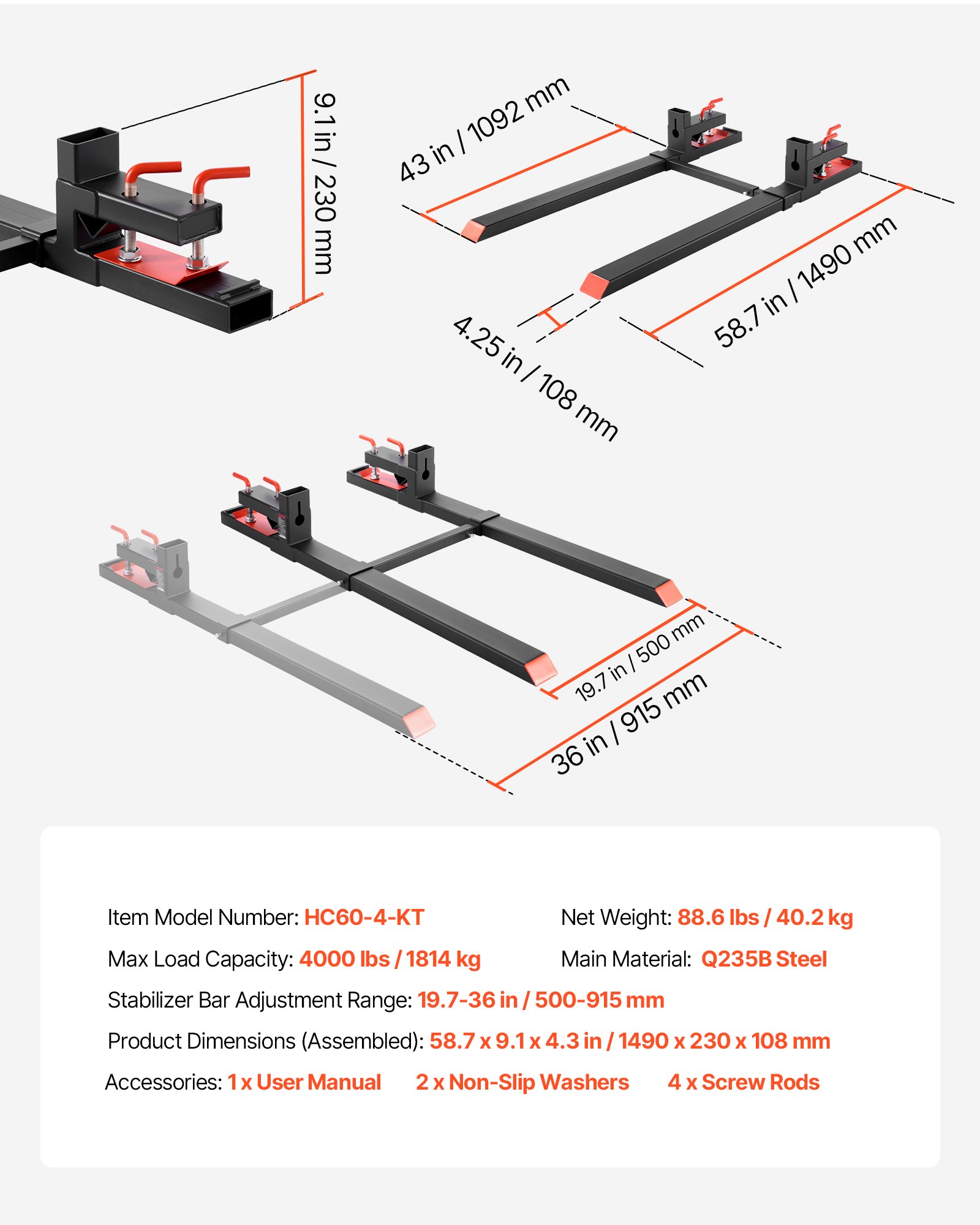 MJ8LRC89palletforksf6 VEVORshoplv