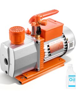 VEVOR 198 L/min 2-Stage Rotary Vane Vacuum Pump for HVAC & Auto A/C R134a R410a R32