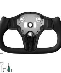 Heated Carbon Fiber D-Shaped Steering Wheel for Tesla Model 3 2016–2023