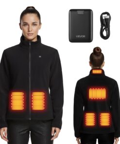 VEVOR Women's Heated Fleece Jacket with 16000mAh Power Bank