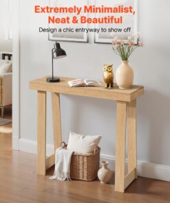Narrow Sofa Table with Dual-Tier Storage