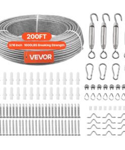 VEVOR 4.76 mm Stainless Steel Wire Rope Kit