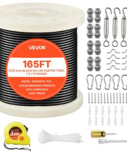 VEVOR 2.38 mm 304 Stainless Steel Wire Rope Kit