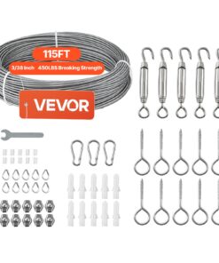 VEVOR 2 mm Stainless Steel Wire Rope Kit