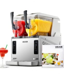 VEVOR 2x3L Slushie Machine with Self-Cleaning – Frozen Drink & Margarita Maker