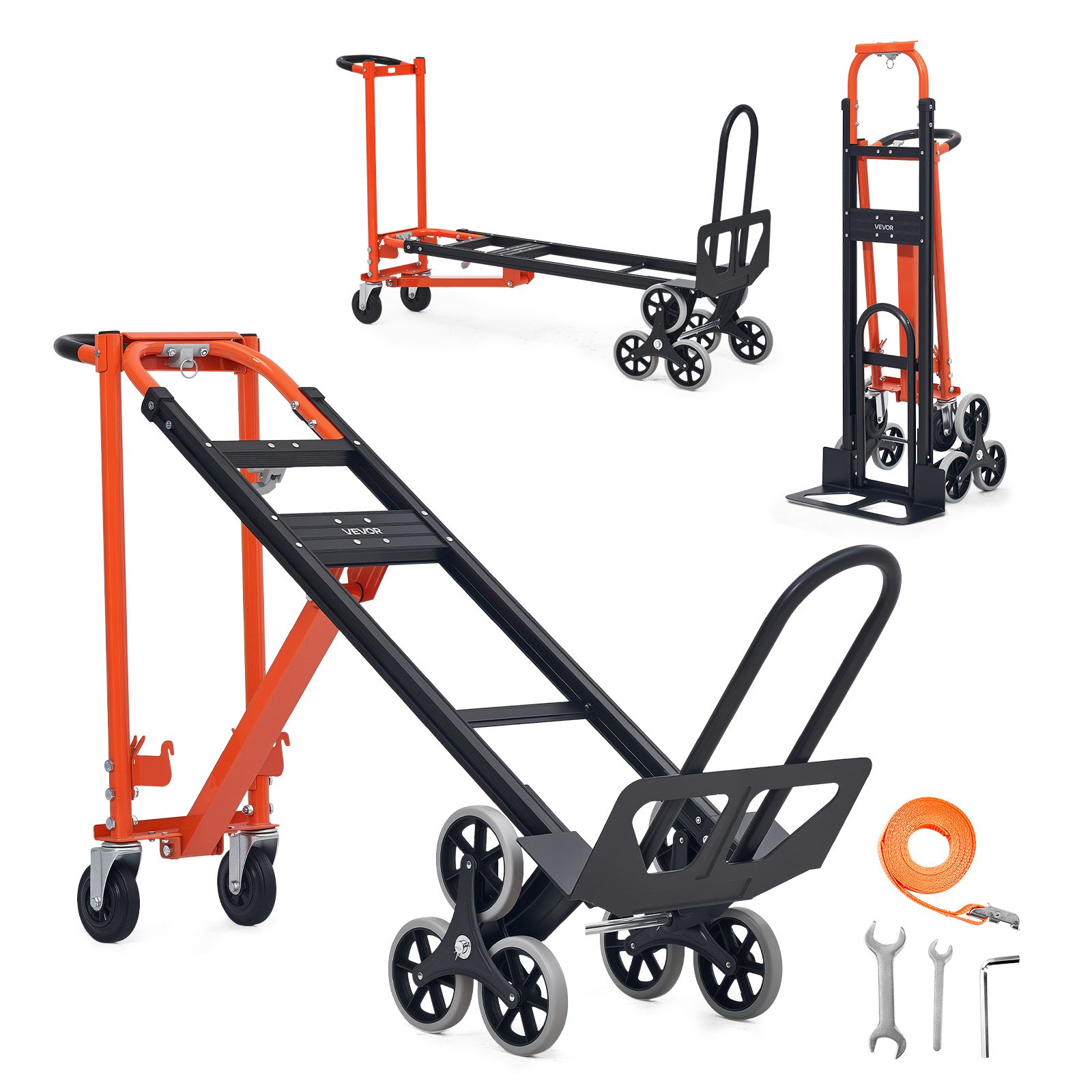 MKP1FY2Istairclimbingcartm10012 VEVORshoplv VEVOR 3 in 1 Stair Climbing Hand Truck