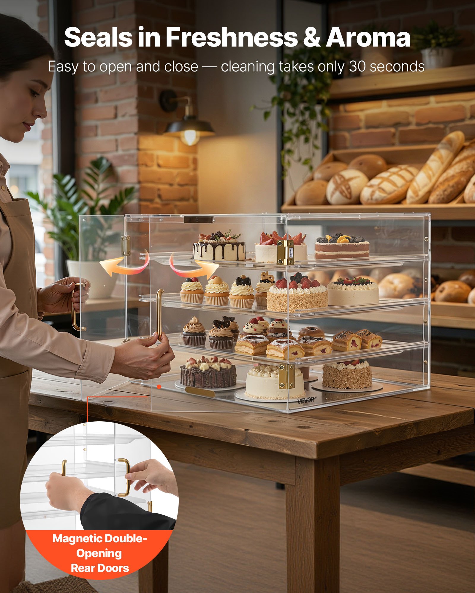 MKY3EX1Pbakerycasef3 VEVORshoplv