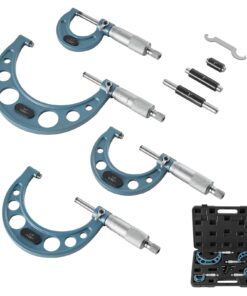 VEVOR 4-Piece Metric Outside Micrometer Set 0–25/25–50/50–75/75–100 mm