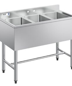 VEVOR 3 Compartment Stainless Steel Sink