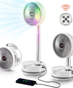 VEVOR 20.3 cm Foldable Rechargeable Oscillating Fan