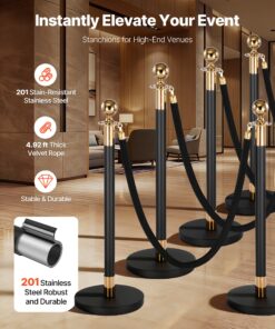 Stainless Steel Posts with Fillable Base for Events
