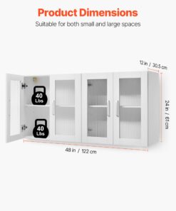 4-Door Storage Cupboards with Adjustable Shelves
