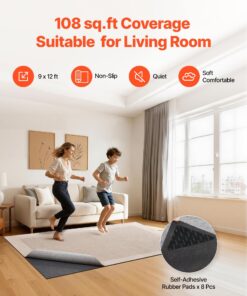 3 mm Thick Carpet Underlay with Felt Cushion & Rubber Backing for Floor Protection