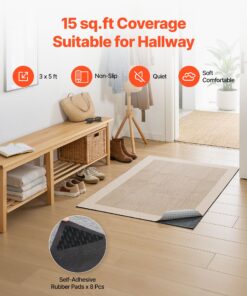 5.6mm Thick Felt & Rubber Mat for Hardwood Floors