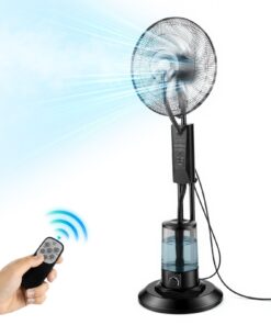 VEVOR 3-Speed Misting Standing Fan 3L with Remote