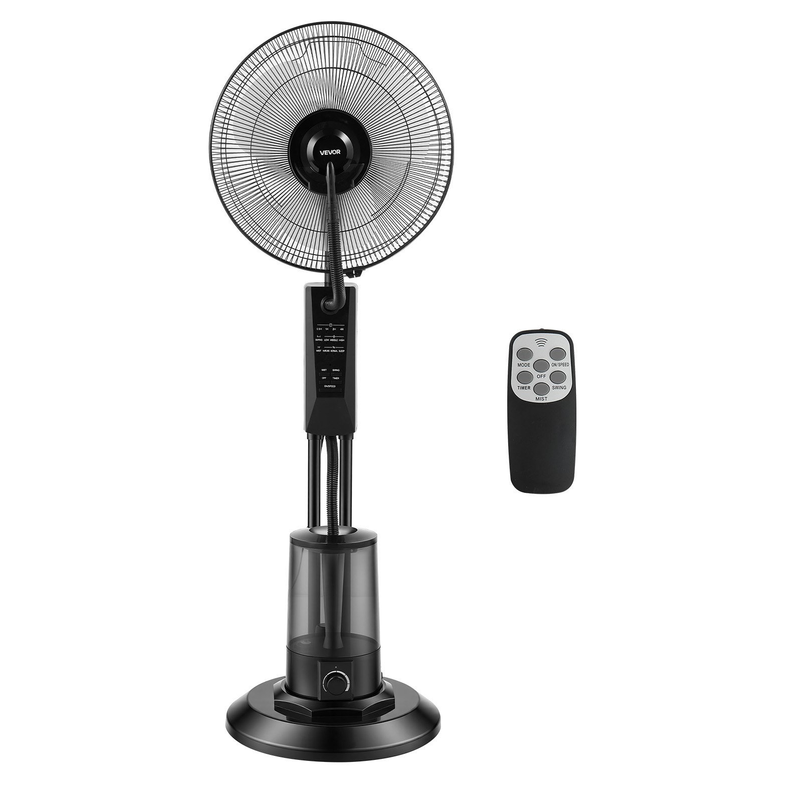 VEVOR 3-Speed Misting Standing Fan 3L with Remote, 3 Modes, Timer, Quiet Water Cooling for Indoor Outdoor Patio Garage - Зображення 9