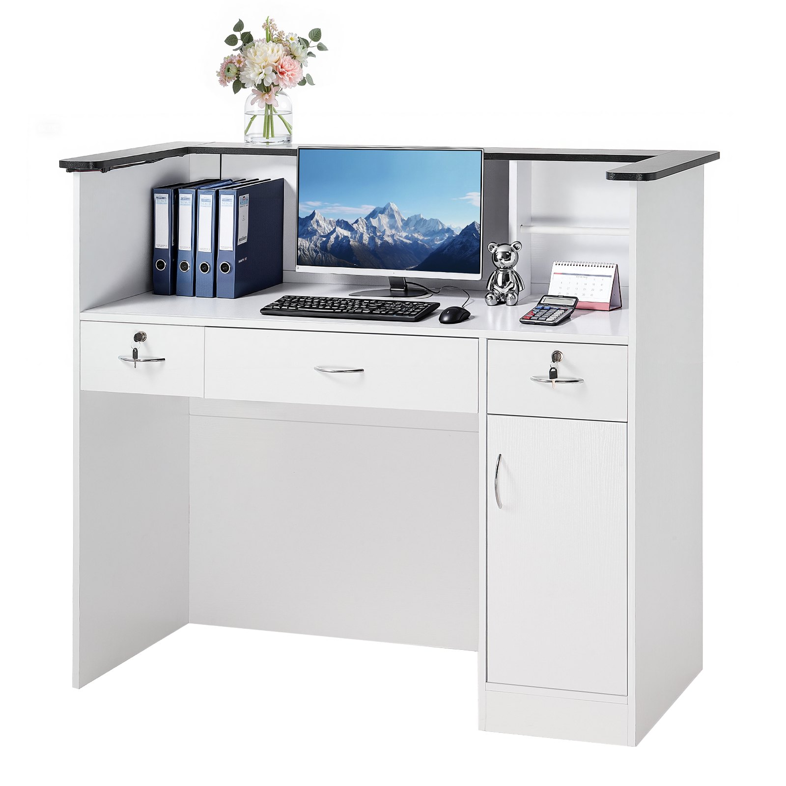 VEVOR 127.5 cm LED Reception Desk