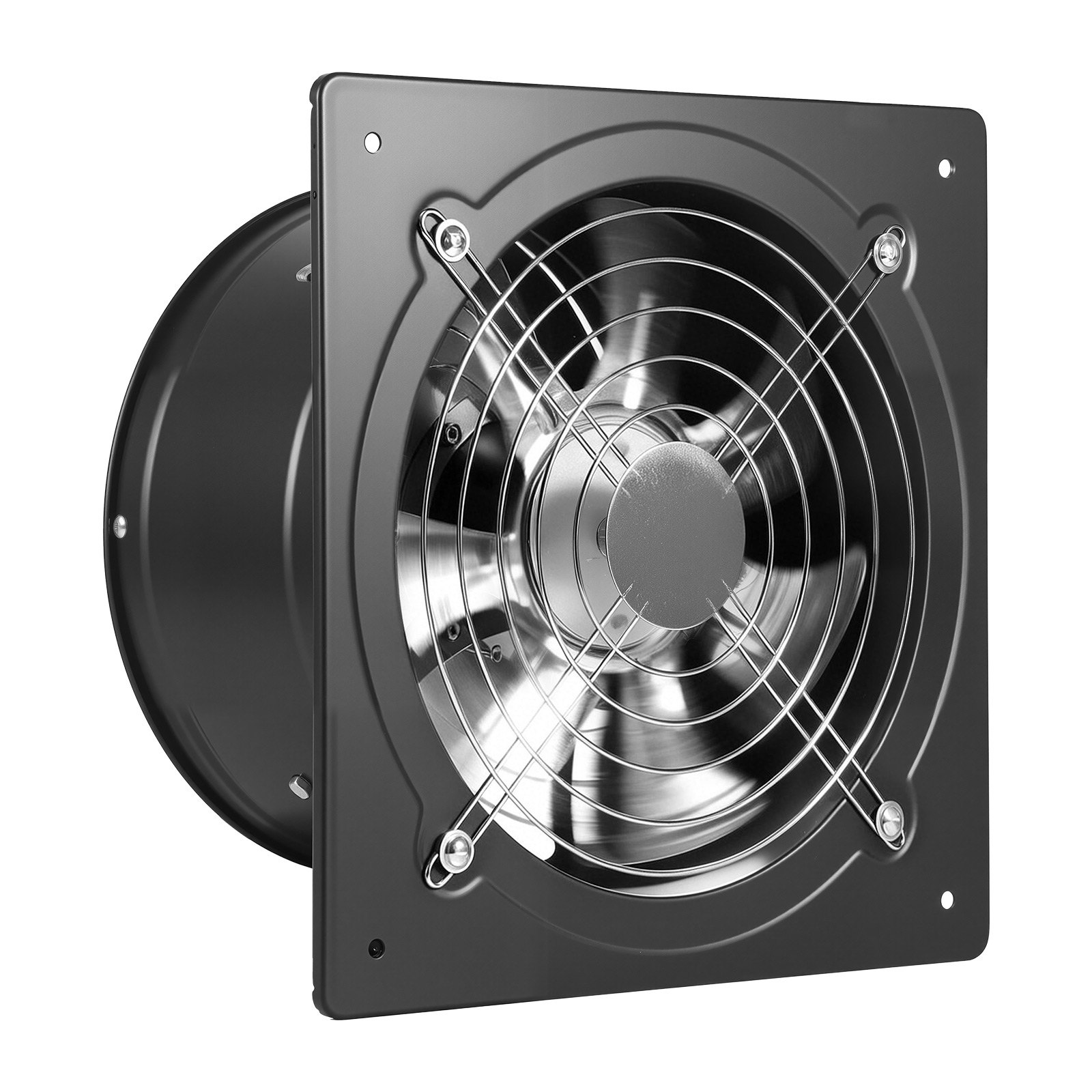 VEVOR 25.4 cm 988 m³/h Wall Exhaust Fan with Speed Control, 50W Steel Ventilation Fan with Backdraft Damper for Kitchen, Garage, Attic — Attēls 10