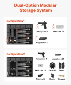 IP67 Waterproof Gun Storage Box with XPE Foam