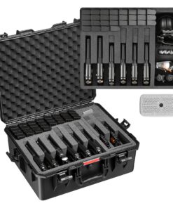 VEVOR Hard Pistol Case for 8 Handguns & 28 Magazines