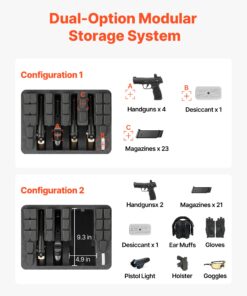 IP67 Waterproof TSA Gun Case with Customizable XPE Foam