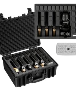 VEVOR Hard Pistol Case for 5 Handguns & 31 Magazines