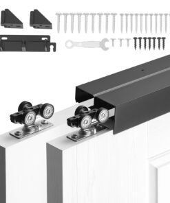 VEVOR 1830 mm Aluminum Bypass Sliding Closet Door Hardware Kit