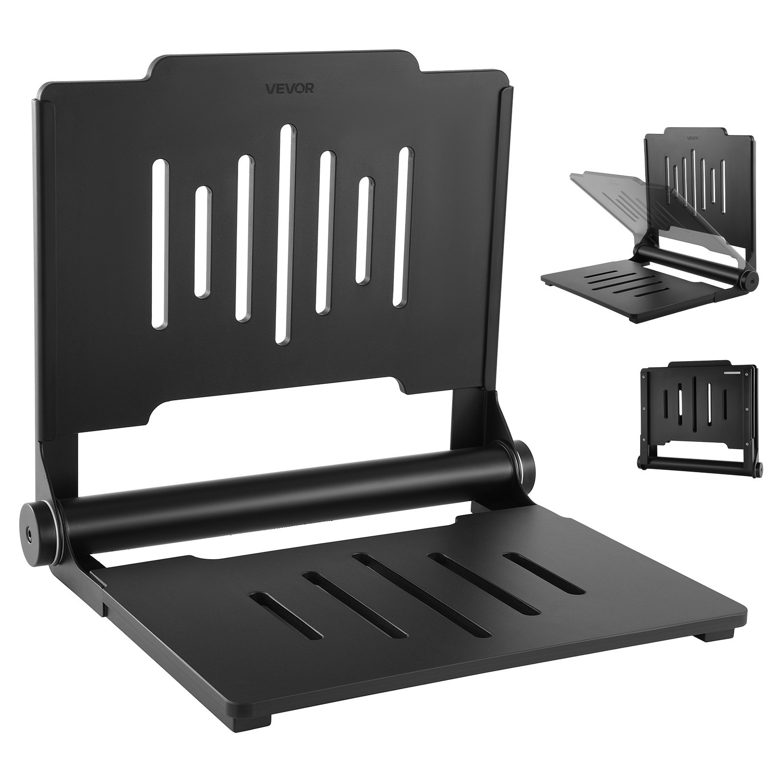 VEVOR Foldable Wall Mounted Shower Seat 45.2 cm with Backrest